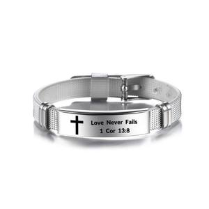 Joyería de Moda Milán, Pulseras Infantiles de Acero Inoxidable, Diseño de Escudo Médico Rojo, Plateadas, para Bodas, Aniversarios y Fiestas - Product Image 3