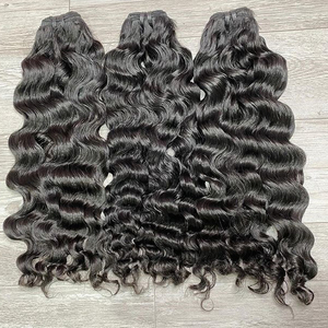 Nguyên liệu Ấn Độ nhà tài trợ duy nhất lớp biểu bì phù hợp tóc bó xoăn tự nhiên tóc con người nguyên Ấn Độ tóc bó - Product Image 1