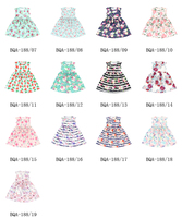 Nouvelle Robe pour Filles 2022, Imprimé Rose, Robes pour Bébés Filles, Magnifique Robe d'été pour Bébés Filles, Sans Manches, Vente Chaude