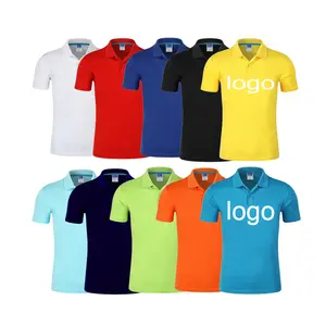 Custom Embroidered 100% Polyester T Shirts Wholesale Custom Logo Sports Golf Polo T Shirts Plain Summer Breathable Quick Dry Pol