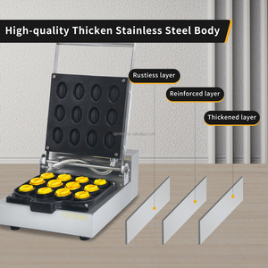 Macchina per <span class=keywords><strong>Waffle</strong></span> Belga a Doppio Lato Antiaderente Elettrica Commerciale in Acciaio Inox 1300W per Uso Domestico e Alberghiero - Product Image 6