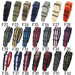 <span class=keywords><strong>Bracelet</strong></span> de <span class=keywords><strong>montre</strong></span> en <span class=keywords><strong>tissu</strong></span> durable TrendybayFive Rings Two Ring, style Zulu sportif, multicolores, ajustement facile - Product Image 4