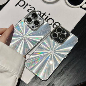 INS Mignon Glitter Aurora Laser Téléphone étui pour <span class=keywords><strong>iphone</strong></span> 16 14 13 15 Pro Max Creative Antichoc Doux Retour Pare-chocs Couverture Shell Plus - Product Image 4