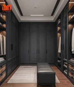 JYN High End Clothes Cabinet Wardrobe Walkin <strong>Closets</strong> Systems Furniture Design Custom Luxury Bedroom <strong>Big</strong> Wooden Walk in <strong>Closet</strong> - Product Image 4
