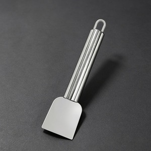 Stainless Steel Spatula With Plastic Hanging Ring For Grease Removal Kitchen <b>Cleaning</b> Tool - Product Image 3