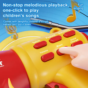 Mini mégaphone éducatif personnalisé pour enfants, utilisation <span class=keywords><strong>en</strong></span> extérieur, batterie remplaçable <span class=keywords><strong>en</strong></span> plastique, <span class=keywords><strong>musique</strong></span> pré-enregistrée - Product Image 5