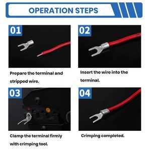 Snb Đồng U Loại pin Spade thiết bị đầu cuối lạnh ép ngã ba thiết bị đầu cuối uốn dây điện không cách điện Lugs - Product Image 2