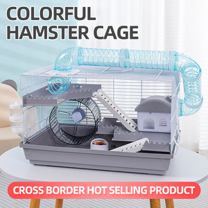 Cage à hamster <span class=keywords><strong>de</strong></span> luxe à double étage, grande capacité, base en plastique, villa d'intérieur pour hamster syrien et hamster nain, <span class=keywords><strong>vente</strong></span> en gros pour animaleries - Product Image 5