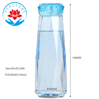 Harga pabrik 450ml botol air biru Logo kustom botol air dingin