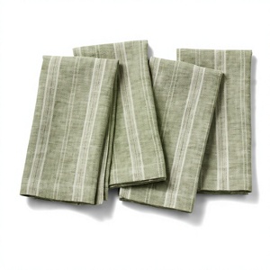 Serviette de table rectangulaire en tissu de coton faite à la main - Style américain - Lavable en machine - Serviettes de table écologiques pour la maison et la cuisine - ITHL - Product Image 1