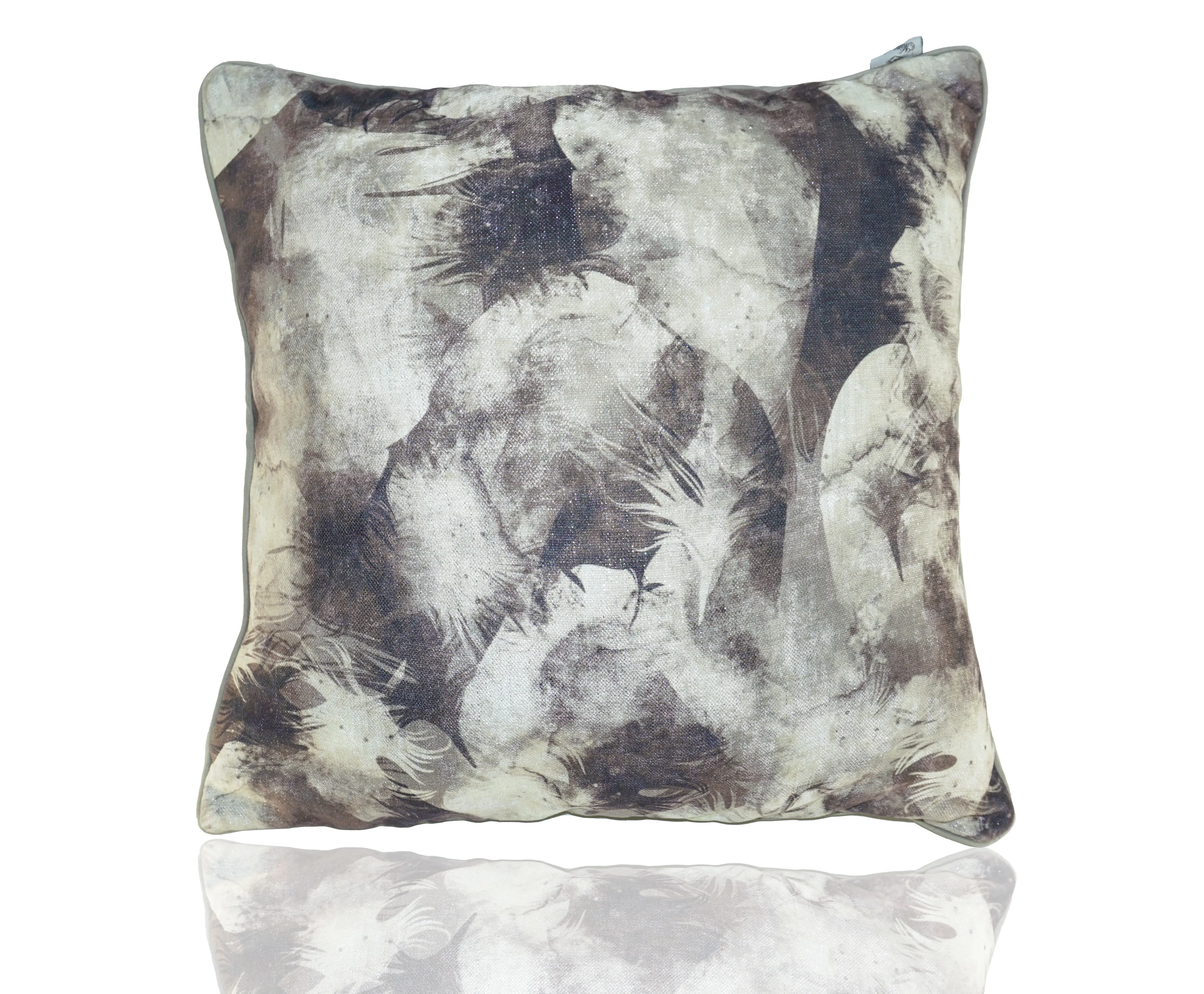 Exclusive custom chenille print linen panel throw pillow art abstract print