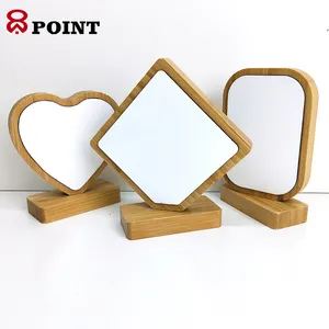 2020 newly design box photo frame, bamboo creative photo frame, blank photo frame for sublimation photo