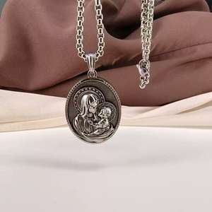 Collar con Colgante de Moneda Zeus <span class=keywords><strong>Hera</strong></span> de Dos Tonos en Acero Inoxidable Personalizado YYN, Amuleto de Dios de la Mitología <span class=keywords><strong>Griega</strong></span>, Regalo de Moda - Product Image 4