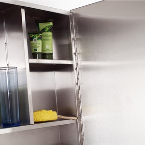 Meubles de salle de bain en acier inoxydable 201/304, rangement, armoire à pharmacie murale, miroirs suspendus - Product Image 5