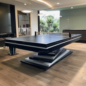 Table de <span class=keywords><strong>billard</strong></span> et de tennis de table professionnelle de luxe en bois massif et ardoise avec plateau de salle à manger/tennis de table, durable pour usage intérieur - Product Image 1