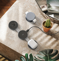 Chargeur magnétique sans fil PD 3.0 OTP multifonctionnel 3 en 1 pliable pour téléphone et montre connectée