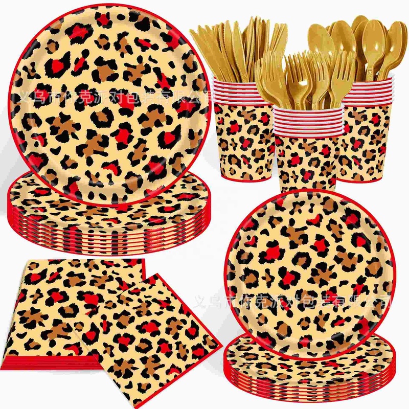 Red Edge Leopard Print Birthday Theme
