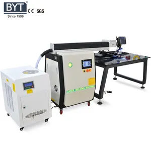 Soldador a laser da letra do metal para anúncio, 300w 500 w yag máquina de solda a laser grande mesa de trabalho para venda