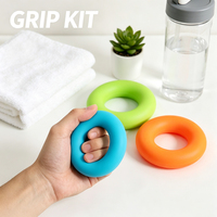 Anneau de préhension en silicone, renforceur de préhension portable pour la rééducation des mains, l'entraînement de la force des doigts et l'entraînement des avant-bras