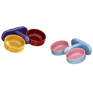 Comedero Doble para Mascotas con Ventosa, Montaje en Pared, Giratorio, Antideslizante, para Perros y Gatos, Fácil de Limpiar, Forma Redondeada - Product Image 5