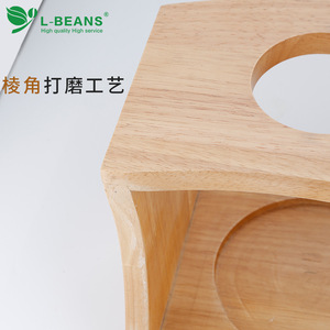 Soporte de madera para filtro de café de goteo con doble orificio L-Beans para preparar café - Product Image 4
