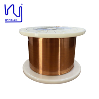 Fil de cuivre émaillé super plat / rectangulaire de 0,04 à 1,8 mm, fil magnétique isolé solide IEC/GB/NEMA CN;TIA Rvyuan UEW