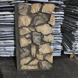 Pierre culturelle irrégulière en PU légère, grande dalle, pour mur de fond, en polyuréthane, type galet et champignon - Product Image 2