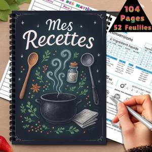 Carnets de recettes personnalisés, journal vierge à pages épaisses, reliure spirale, organisateur de livres de cuisine pour boulangers à domicile, carnets de recettes personnalisés - Product Image 2