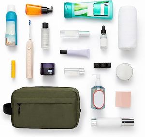 Multi Color Water Resistant Toiletry <b>Bag</b> Portable Travel Makeup <b>Wash</b> <b>Bag</b> <b>Large</b> Capacity Cosmetic Organizer with Side Handle - Product Image 6