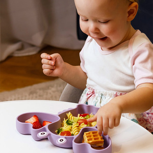Assiette à ventouse divisée en silicone souple de qualité alimentaire, motif homard, pour bébé, vente en gros, en stock, la plus vendue, Es-Pro - Product Image 2
