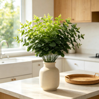 Bunga Buatan 46CM Rangkaian Daun Eucalyptus Palsu Grosir untuk Dekorasi Pernikahan, Rangkaian Bunga, Dekorasi Rumah