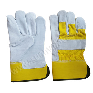 Gants de travail industriels Sunny Gloves de qualité supérieure, en cuir de vachette canadien, paume fendue, antidérapants, résistants aux déchirures, sans latex - Product Image 4