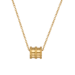 2022 Fashion Fashion Ornament Necklace Female Student Diamond Plaid Necklace Stainless Steel Small Waist Necklace with Diamond - Product Image 1