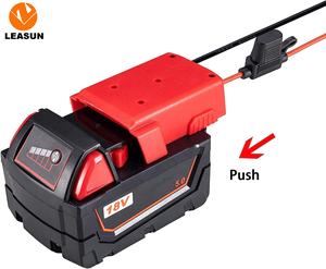 Conector de alimentación DIY con fusible impermeable para batería Milwaukee M18 Adaptador de ruedas de alimentación de muelle de 18V con cables de 14 AWG - Product Image 3