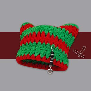 6 Colors Stripe Beanie Caps <strong>Crochet</strong> Winter <strong>Bucket</strong> <strong>Hats</strong> with Ears <strong>Bucket</strong> Cat Ear Knit <strong>Hat</strong> Autumn Winter Warm <strong>Crochet</strong> Beanie Cap - Product Image 5