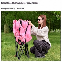 Chaise de camping extra-large et extra-épaisse à quatre positions avec repose-pieds, pliable et portable, pour l'extérieur ; structure en acier carbone renforcé