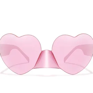 Оптовая продажа, солнцезащитные очки с персиковым сердцем, модные солнцезащитные очки конфетных цветов