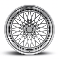 Jantes de voiture chromées, design en maille, 17-19 pouces, 9-13J, 5x112, 5x114.3, 5x120, jantes forgées en 3 parties pour BMW, Porsche, Audi, Benz