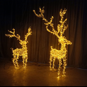 Décoration lumineuse LED en forme de cerf de Noël, étanche IP65, pour rues, parcs et paysages de fêtes en extérieur - Product Image 1