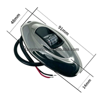 Feu de navigation LED 12VDC chromé, rouge et vert, pour port et tribord, lampe de signalisation marine pour yacht, bateau de pêche, navire