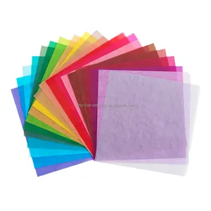 厂家低价定制批发彩色透明玻璃纸品牌包装纸彩色薄纸