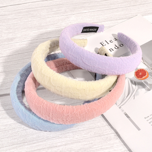2022 New Wholesale Wrinkle Summer Surface <strong>Cool</strong> <strong>Hair</strong> <strong>Accessories</strong> Girls Colorful <strong>Hair</strong> Bands Sponge Headband - Product Image 1