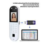 Système de contrôle d'accès aux portes par reconnaissance faciale et empreintes digitales M68, disponible en OEM/ODM, avec audio bidirectionnel, vision nocturne et cloud.