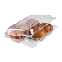 Boîte d'emballage de fruits en plastique de qualité alimentaire, boîte d'emballage de Kiwi à clapet pliable rectangulaire