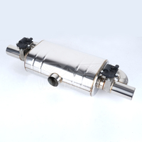 Silencieux d'échappement universel pour voiture en acier inoxydable de type T, valve d'échappement Valvetronic, silencieux à double sortie, ensemble de commande