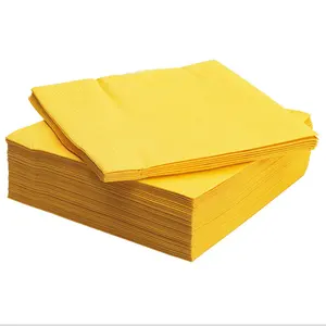 Multipurpose Super Absorbent Nonwoven Industrial Cleaning Cloth Needle Yellow Non-woven Dish Cloths