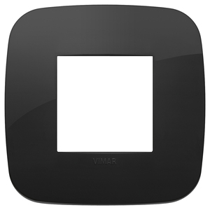 Plaque murale carrée noire Vimar 9,5 cm de longueur 0,9 cm de hauteur pour interrupteurs - Product Image 1