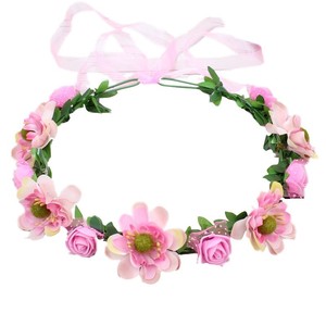 <span class=keywords><strong>Diademas</strong></span> Florales Ajustables <span class=keywords><strong>Hechas</strong></span> <span class=keywords><strong>a</strong></span> <span class=keywords><strong>Mano</strong></span> para Mujeres y Niñas, Corona de Flores, Guirnalda para Bodas, Fiestas de Cumpleaños HB342 - Product Image 6
