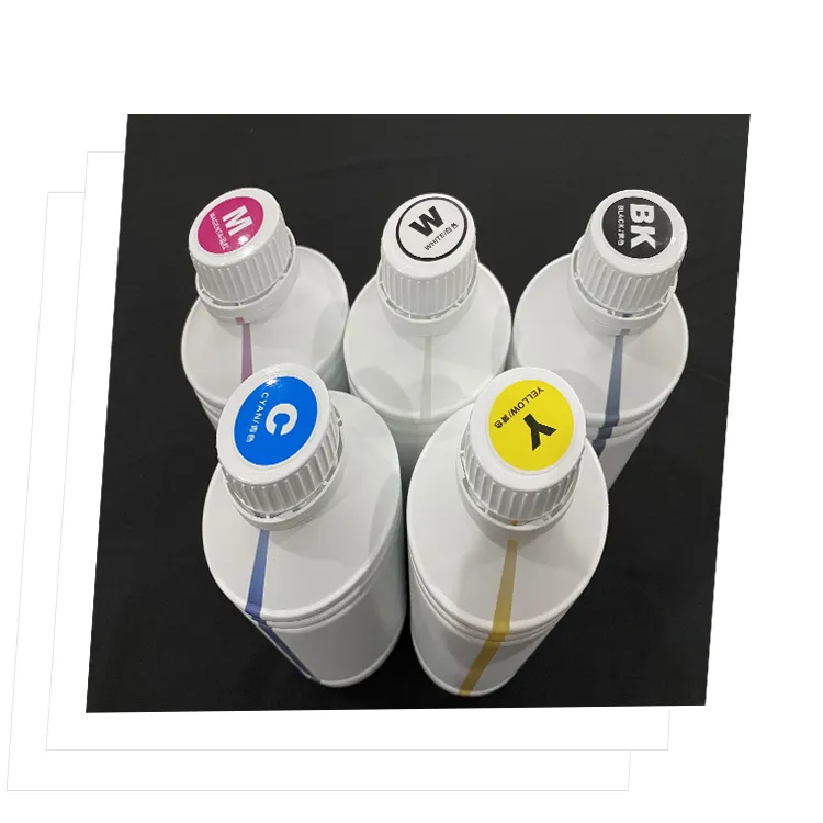 Alta Qualidade 1000ML CMYK Transferência De Calor Impressão Têxtil Branco DTF Tinta Para Epson I3200 Xp600 1390 4720 Dx5 L1800 Impressora