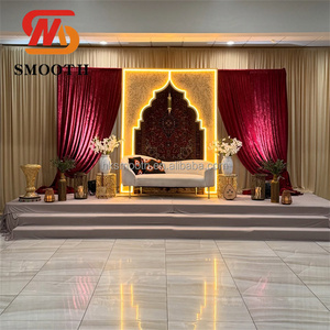 SMOOTH Custom Heavy Duty <b>Wedding</b> Stage LED Backdrop Glowing Muslim Indian White With Warm Light Festival Acrylic <b>Wedding</b> Arch - Product Image 5